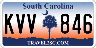SC license plate KVV846