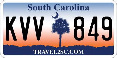 SC license plate KVV849