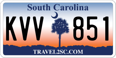 SC license plate KVV851