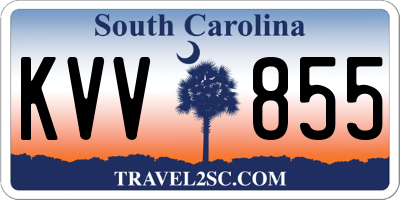 SC license plate KVV855