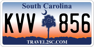 SC license plate KVV856
