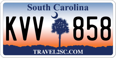 SC license plate KVV858