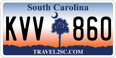 SC license plate KVV860