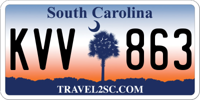 SC license plate KVV863