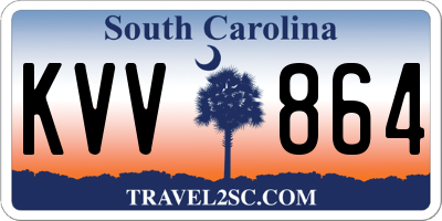 SC license plate KVV864