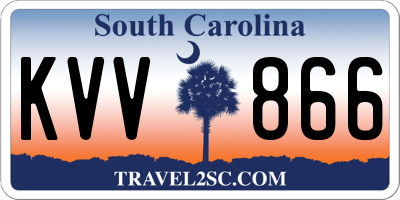 SC license plate KVV866