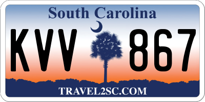 SC license plate KVV867