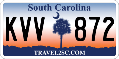 SC license plate KVV872