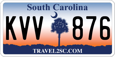 SC license plate KVV876