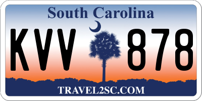 SC license plate KVV878