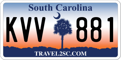 SC license plate KVV881