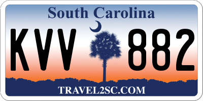 SC license plate KVV882