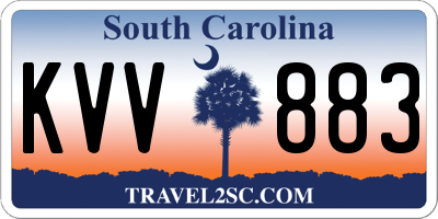 SC license plate KVV883