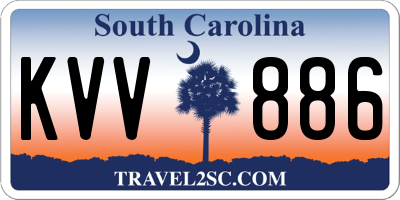SC license plate KVV886