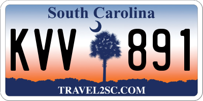 SC license plate KVV891