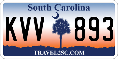 SC license plate KVV893