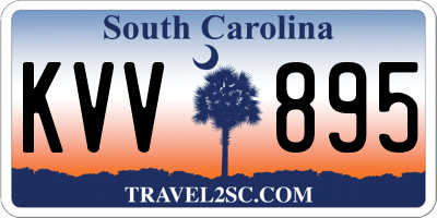 SC license plate KVV895