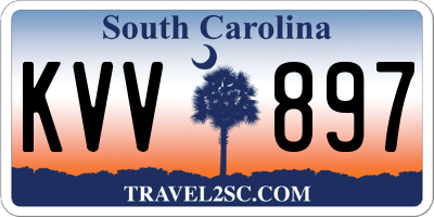 SC license plate KVV897