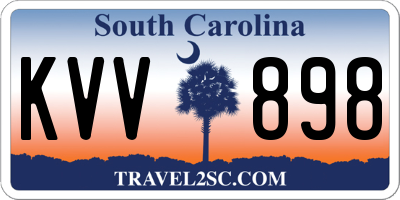 SC license plate KVV898