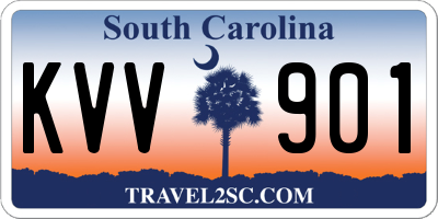 SC license plate KVV901