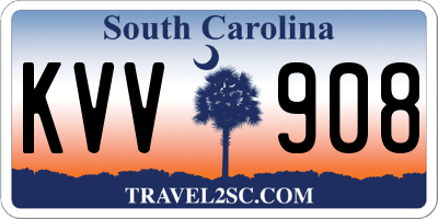SC license plate KVV908