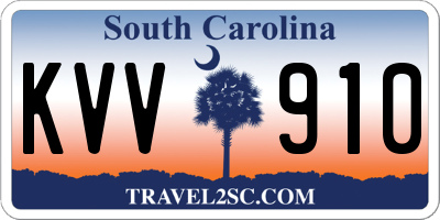 SC license plate KVV910