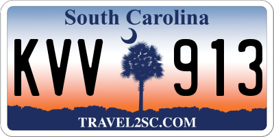SC license plate KVV913