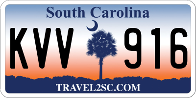 SC license plate KVV916