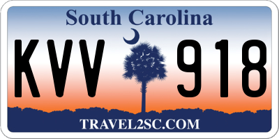 SC license plate KVV918