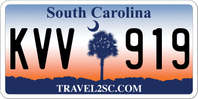 SC license plate KVV919