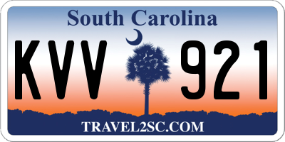 SC license plate KVV921
