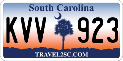 SC license plate KVV923