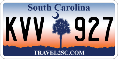 SC license plate KVV927