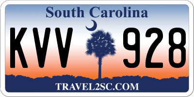 SC license plate KVV928