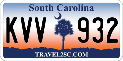 SC license plate KVV932