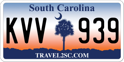 SC license plate KVV939