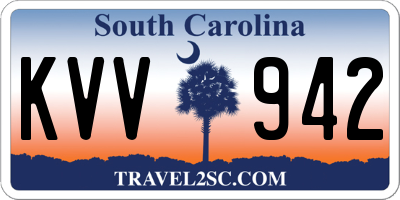 SC license plate KVV942
