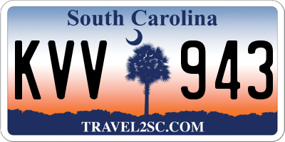 SC license plate KVV943
