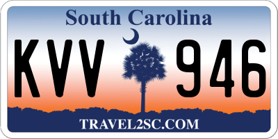 SC license plate KVV946