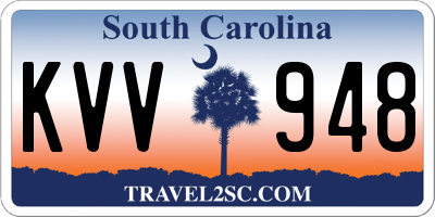 SC license plate KVV948