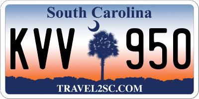 SC license plate KVV950