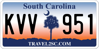 SC license plate KVV951