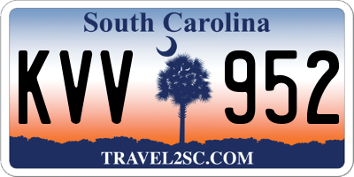 SC license plate KVV952