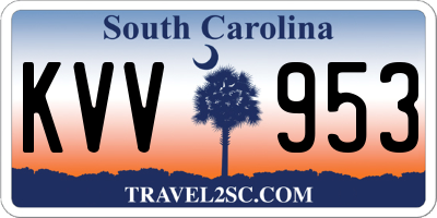 SC license plate KVV953