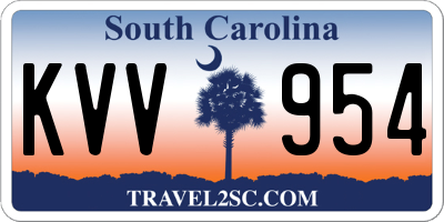 SC license plate KVV954