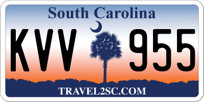 SC license plate KVV955