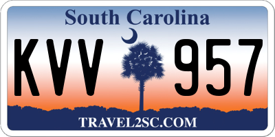 SC license plate KVV957