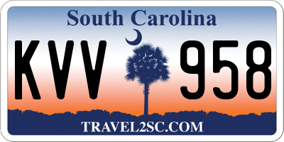 SC license plate KVV958