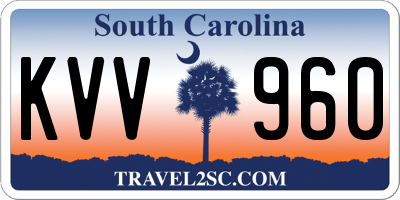 SC license plate KVV960