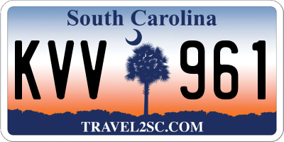 SC license plate KVV961